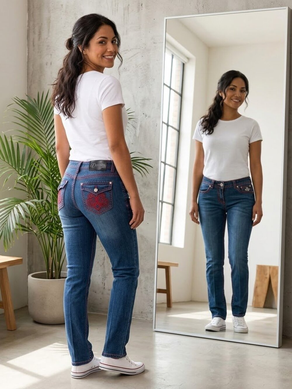 Dereon Women's Skinny Jeans - Blue size 13/14   0287